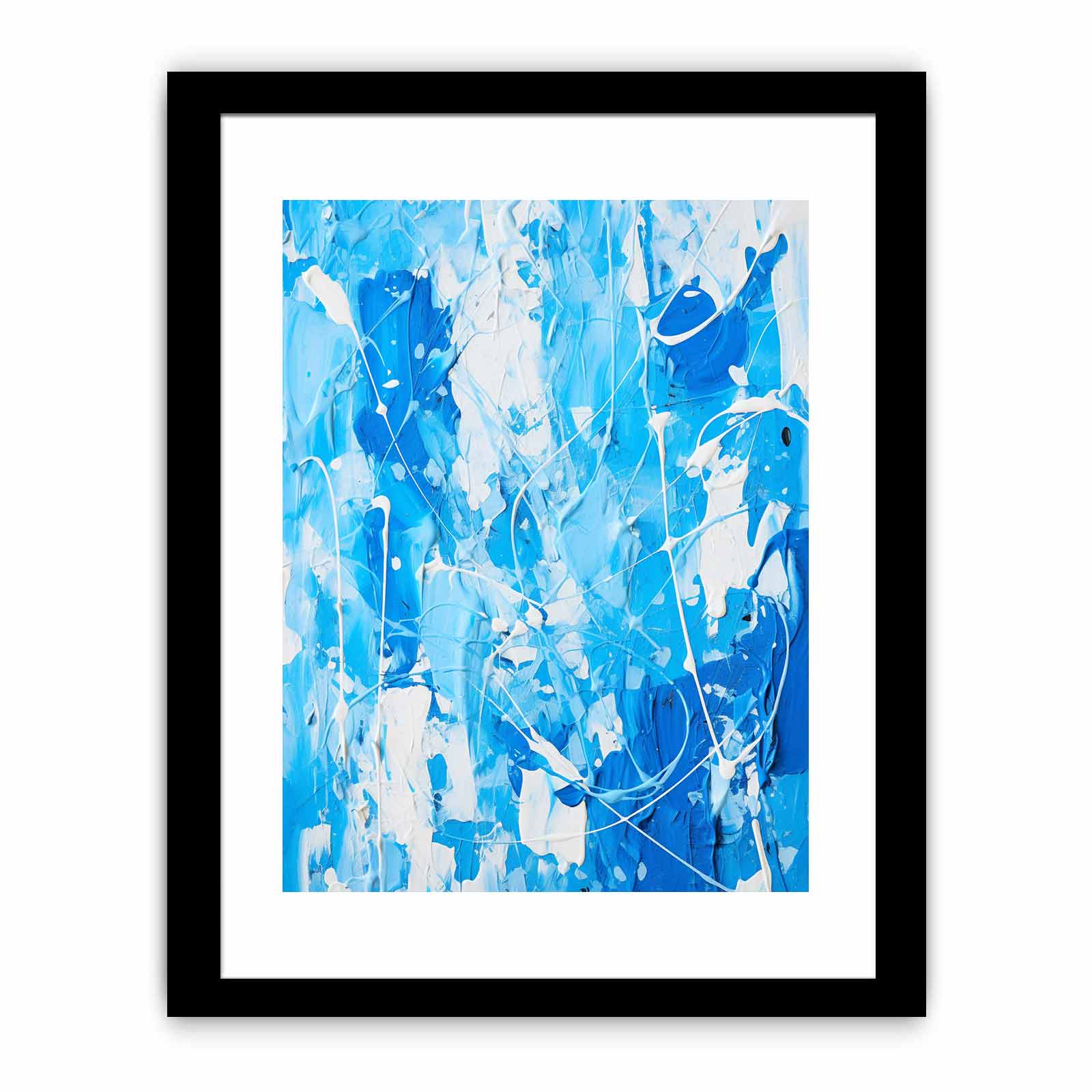 Blue White  Color Drip