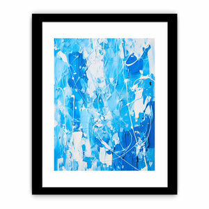 Blue White  Color Drip