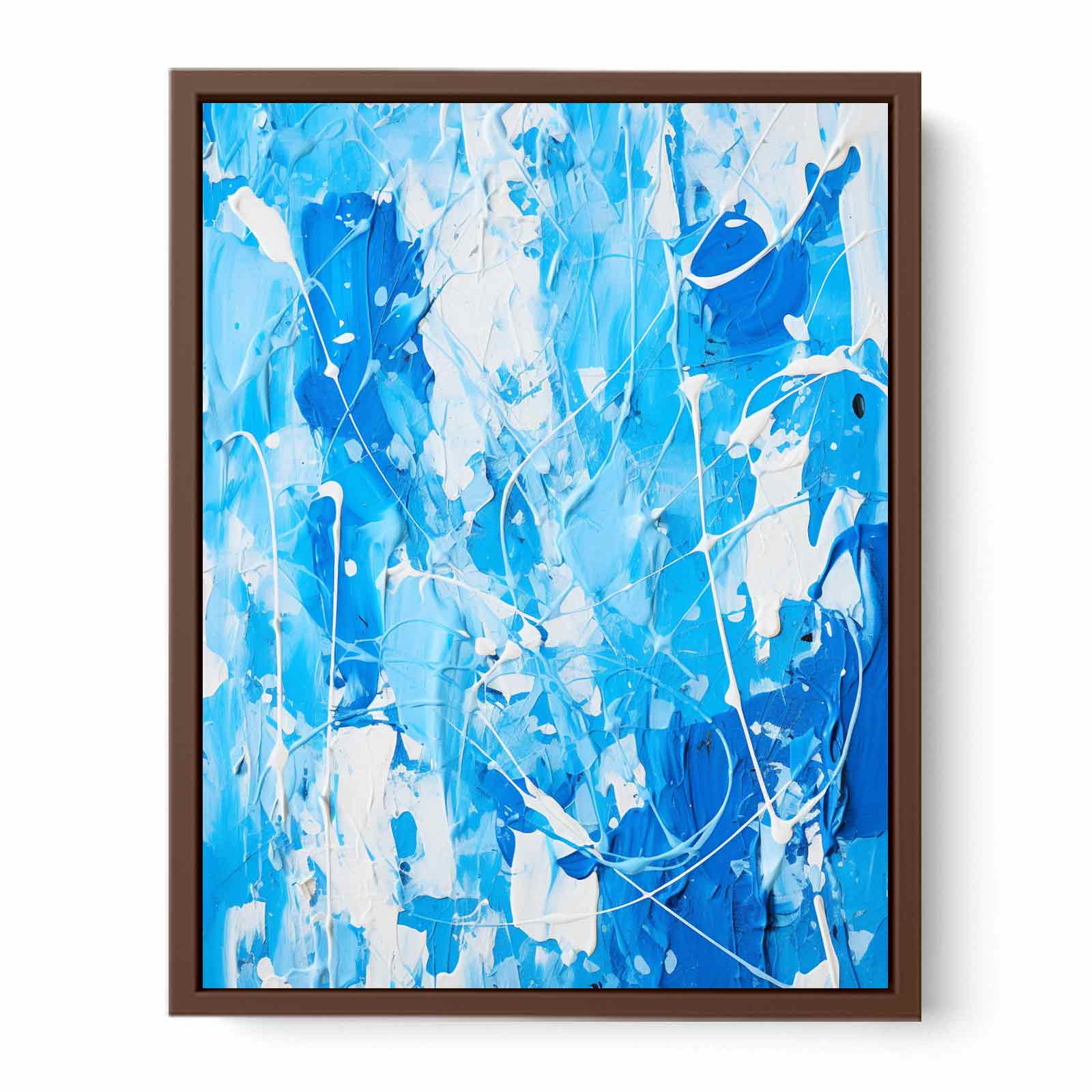 Blue White  Color Drip