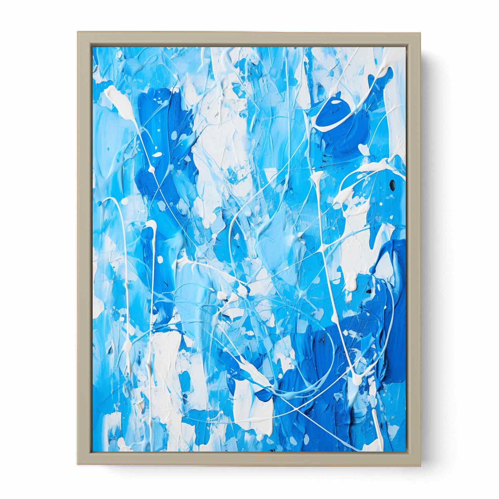 Blue White  Color Drip