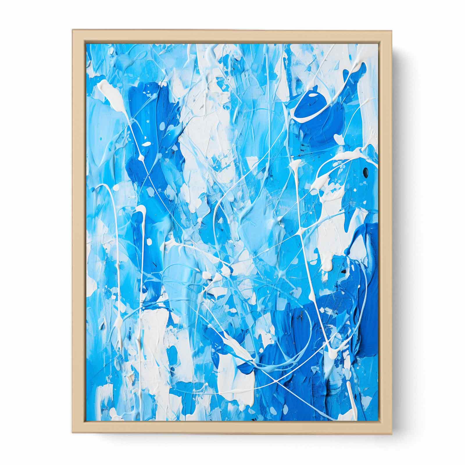 Blue White  Color Drip