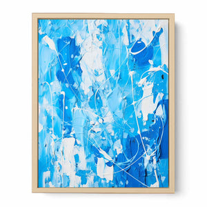 Blue White  Color Drip