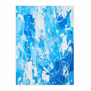 Blue White  Color Drip