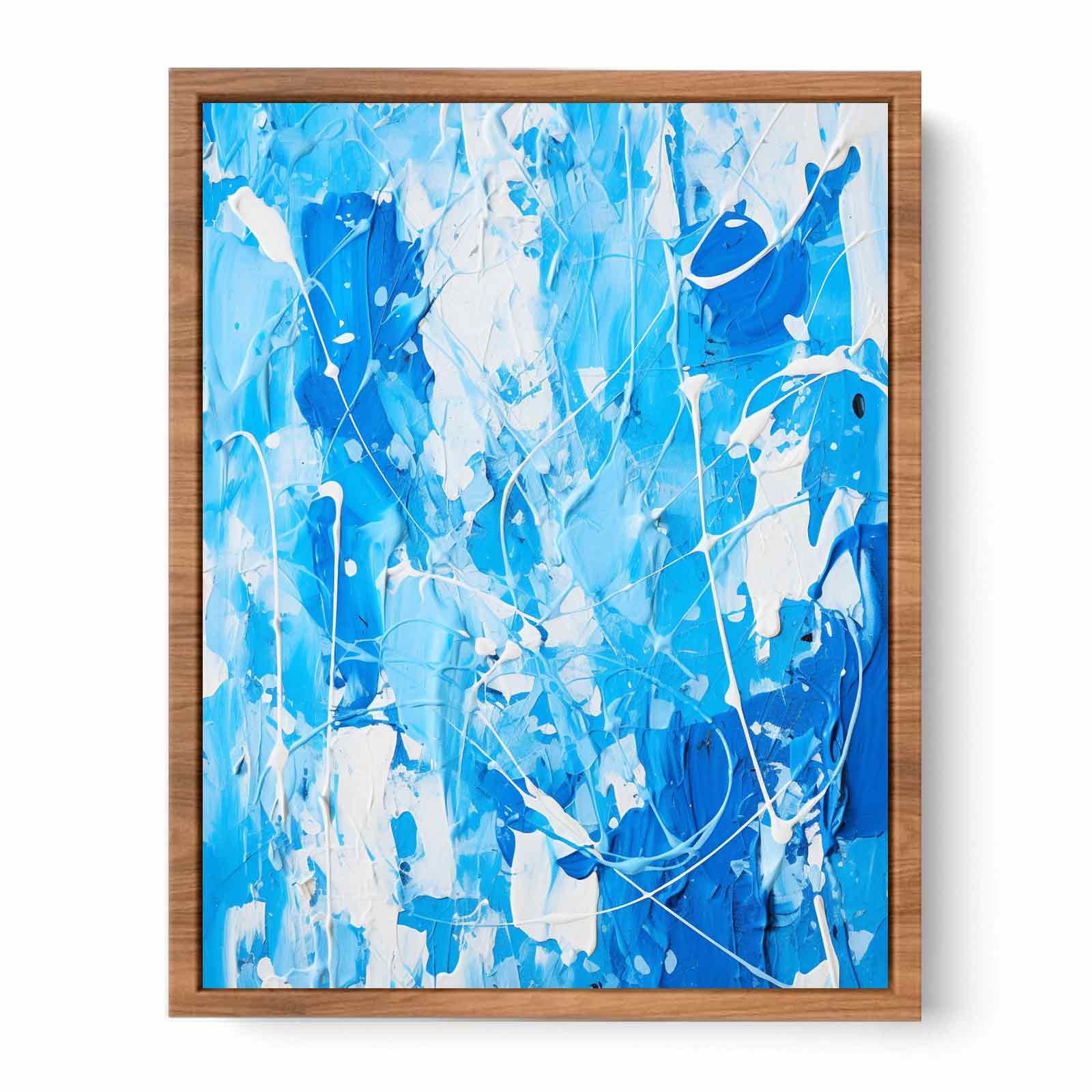 Blue White  Color Drip