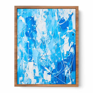 Blue White  Color Drip