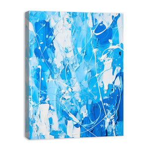 Blue White  Color Drip