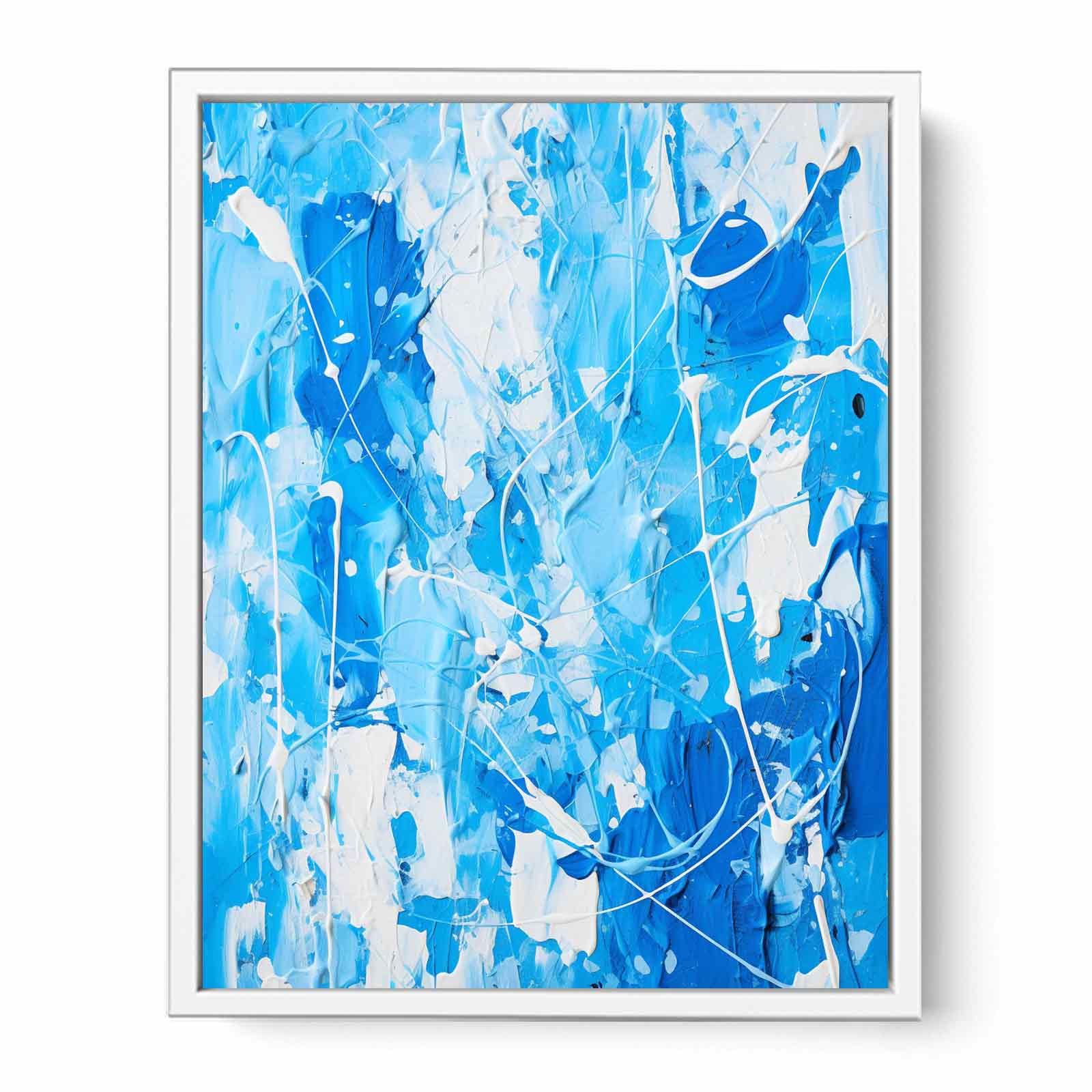 Blue White  Color Drip
