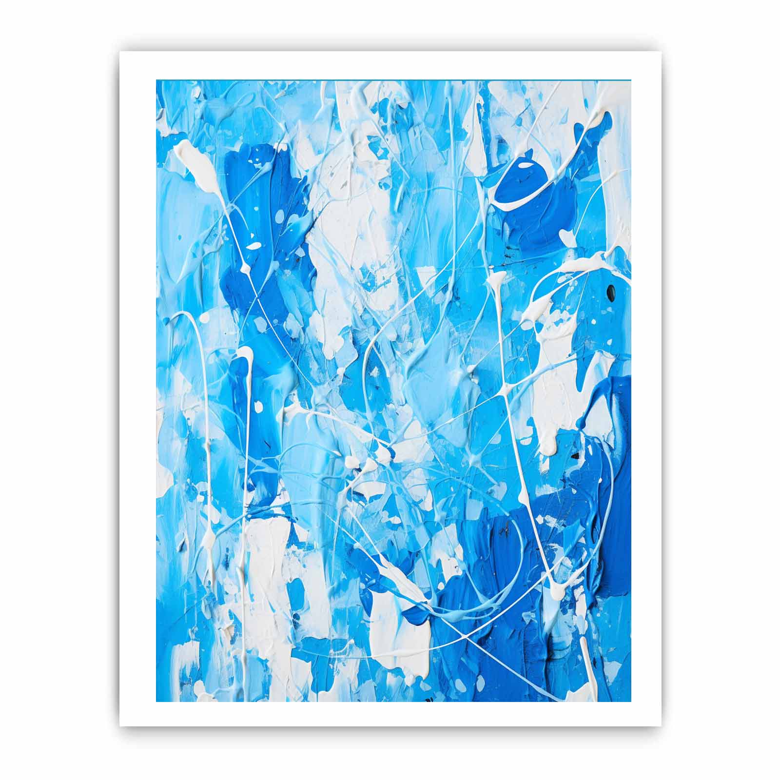Blue White  Color Drip