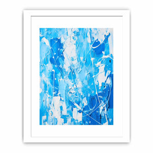 Blue White  Color Drip