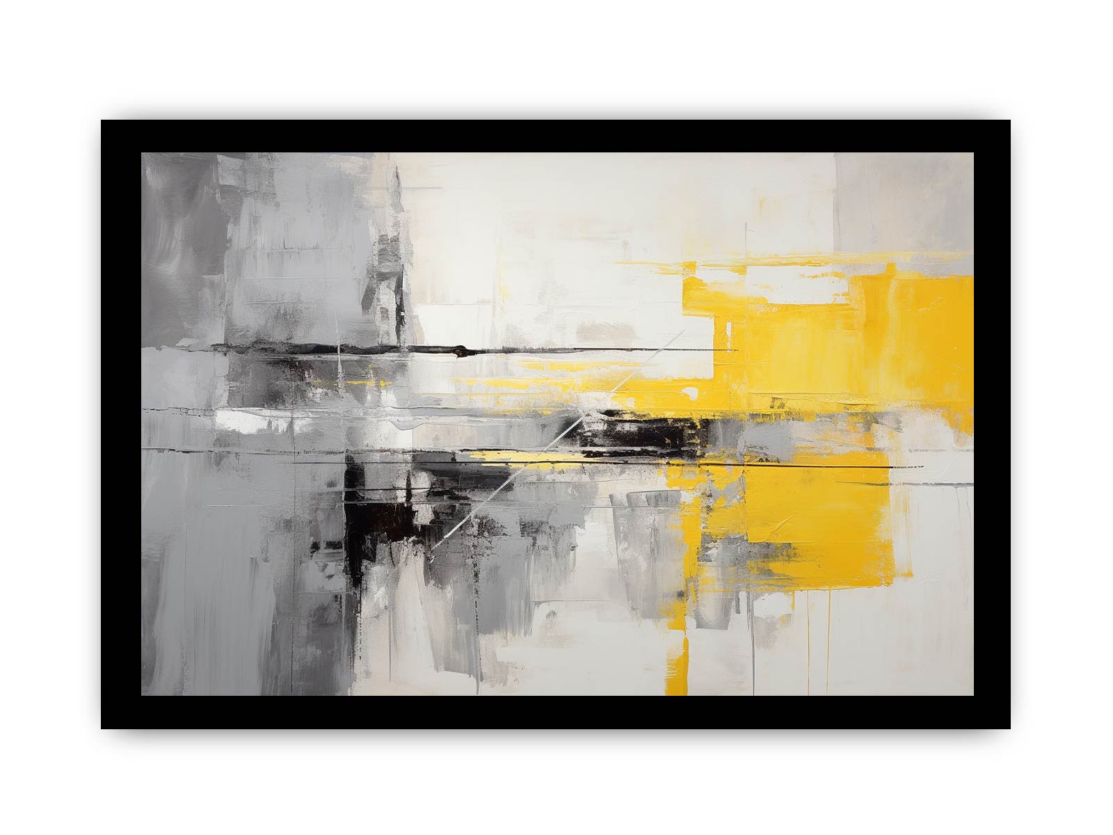 Grey Yellow  Abstract