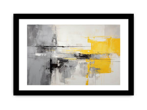 Grey Yellow  Abstract