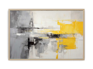 Grey Yellow  Abstract