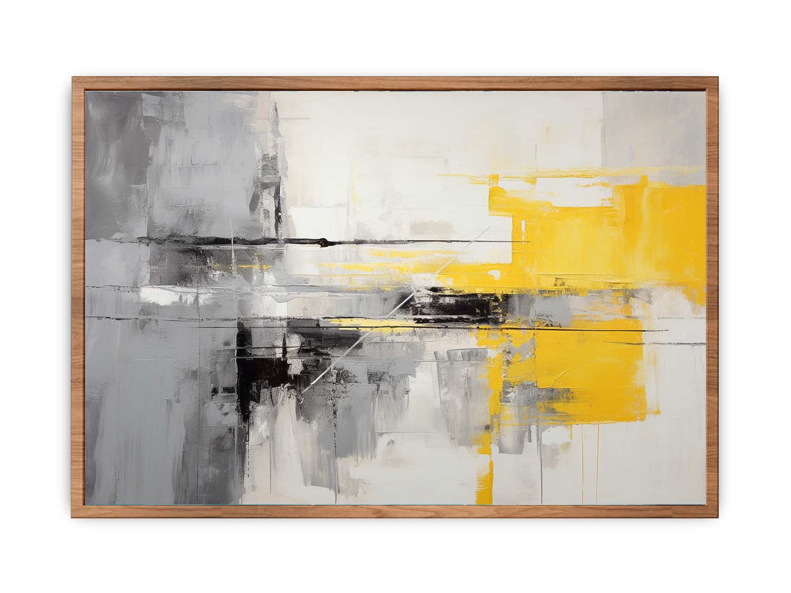 Grey Yellow  Abstract