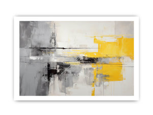 Grey Yellow  Abstract