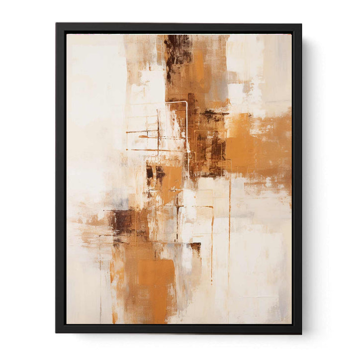 Brown White Art Painting  