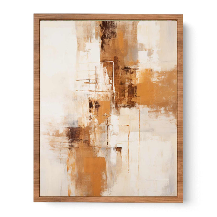 Brown White Art Painting  