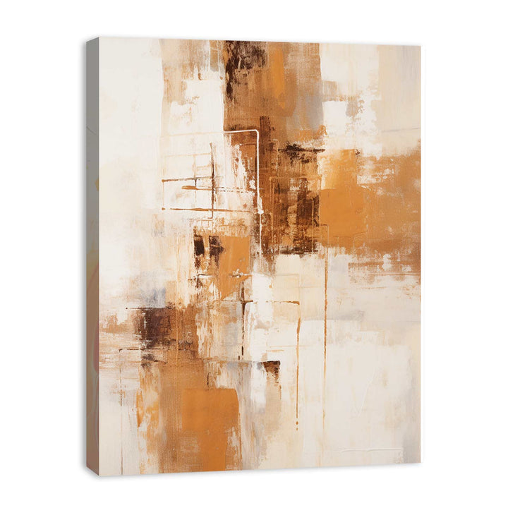 Brown White Art Painting  