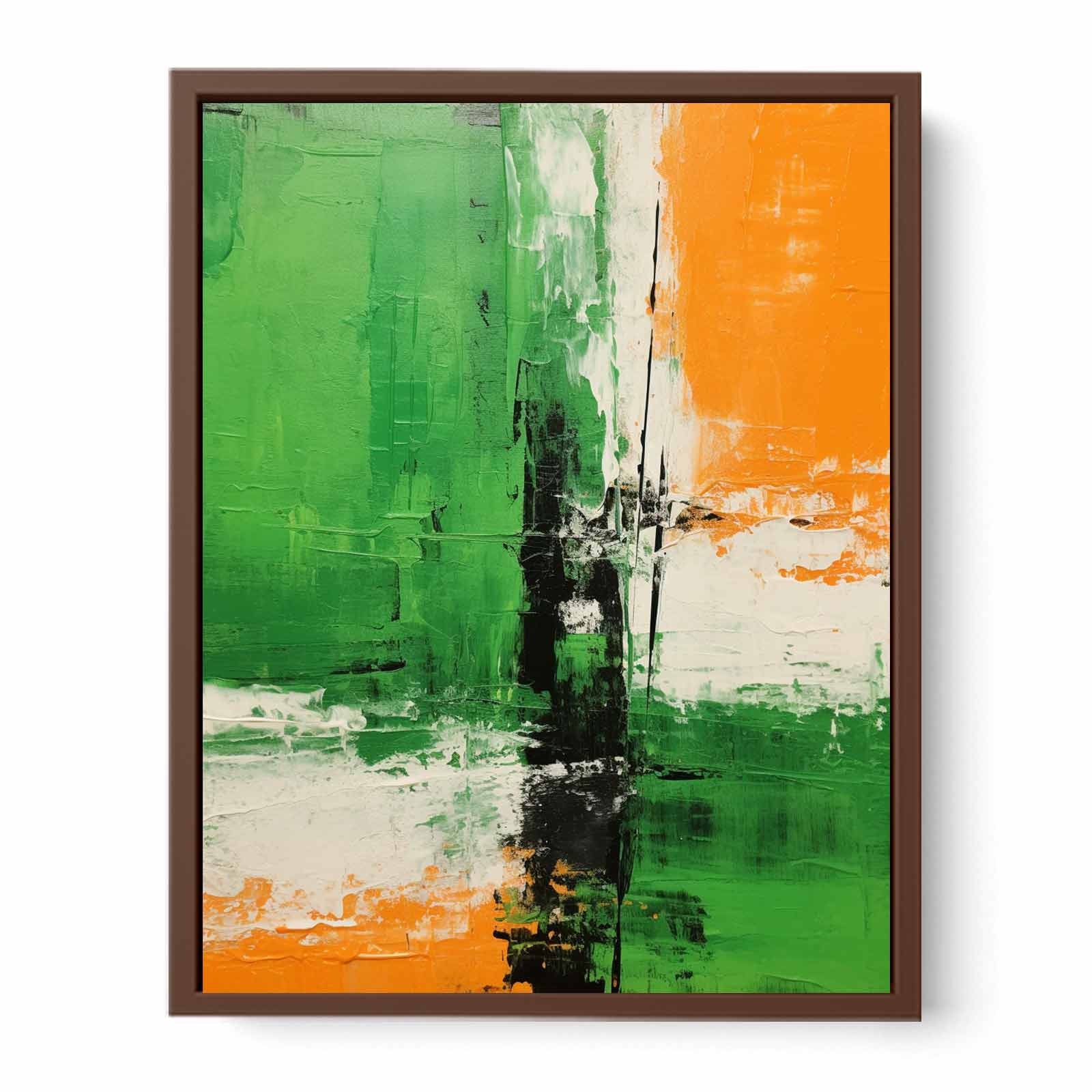 Brown Green Abstract