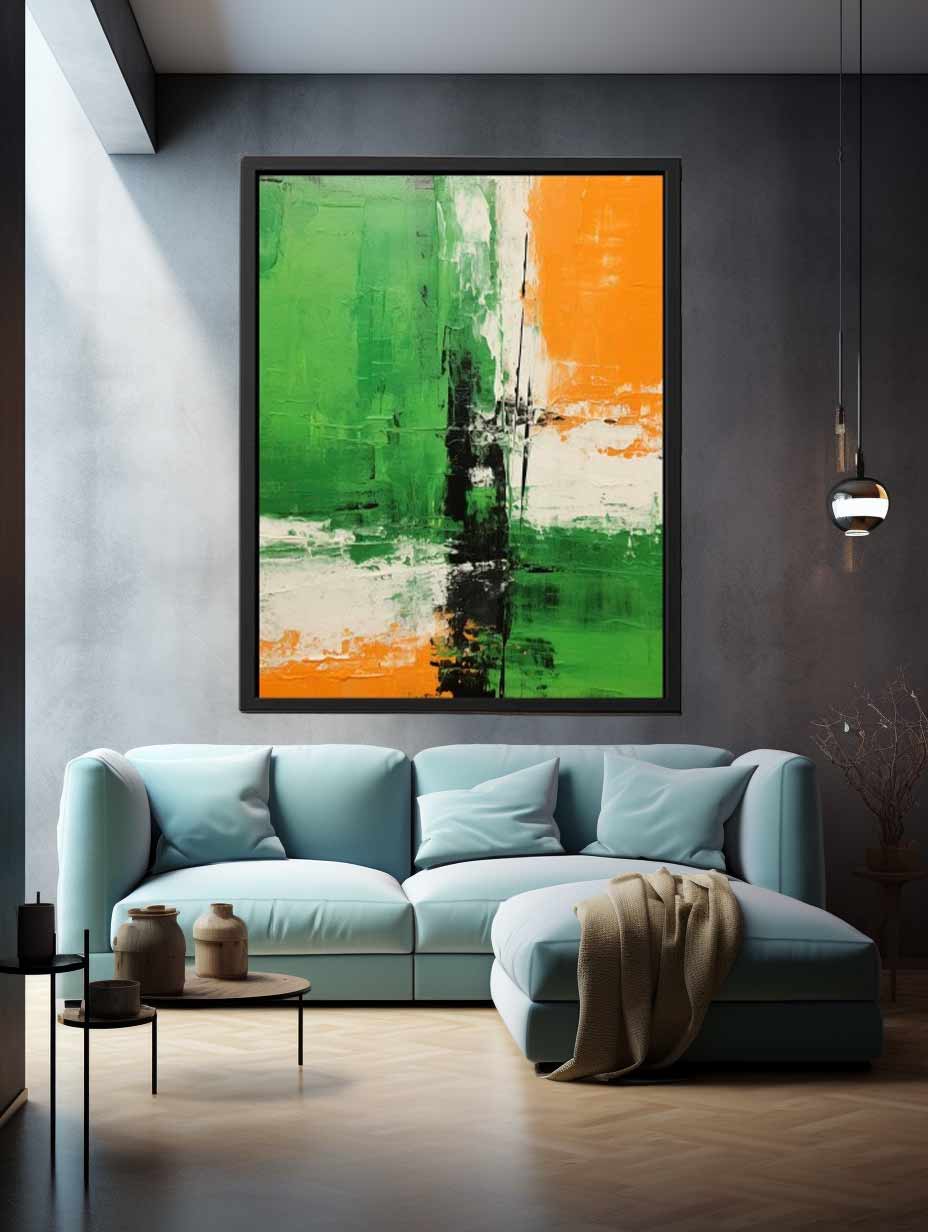 Brown Green Abstract