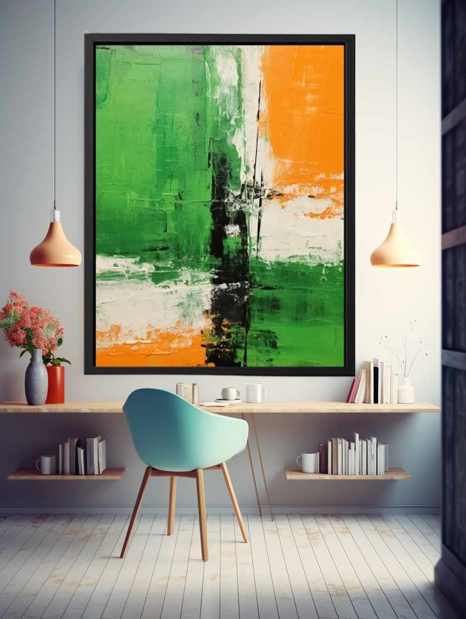 Brown Green Abstract