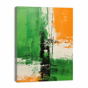 Brown Green Abstract