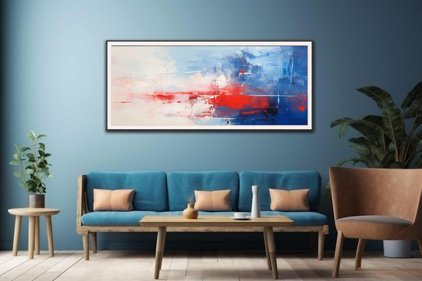 Blue Red Abstract