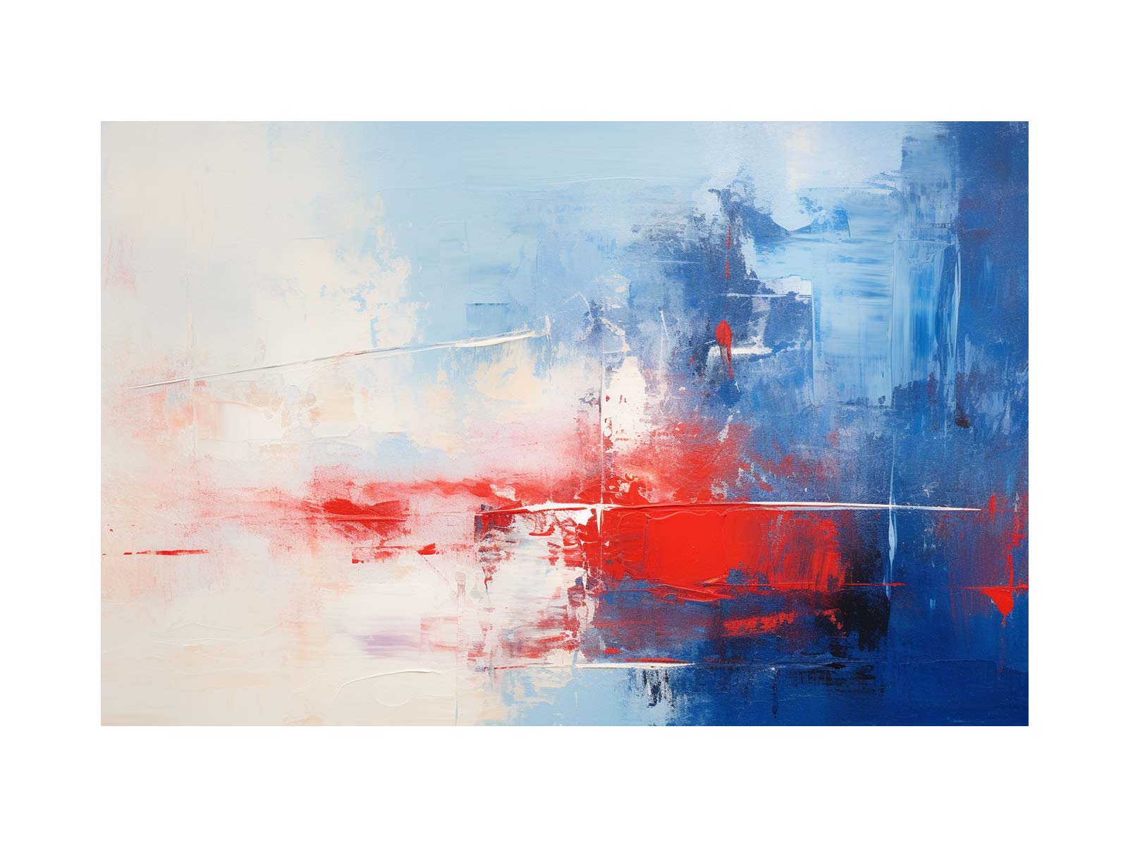 Blue Red Abstract