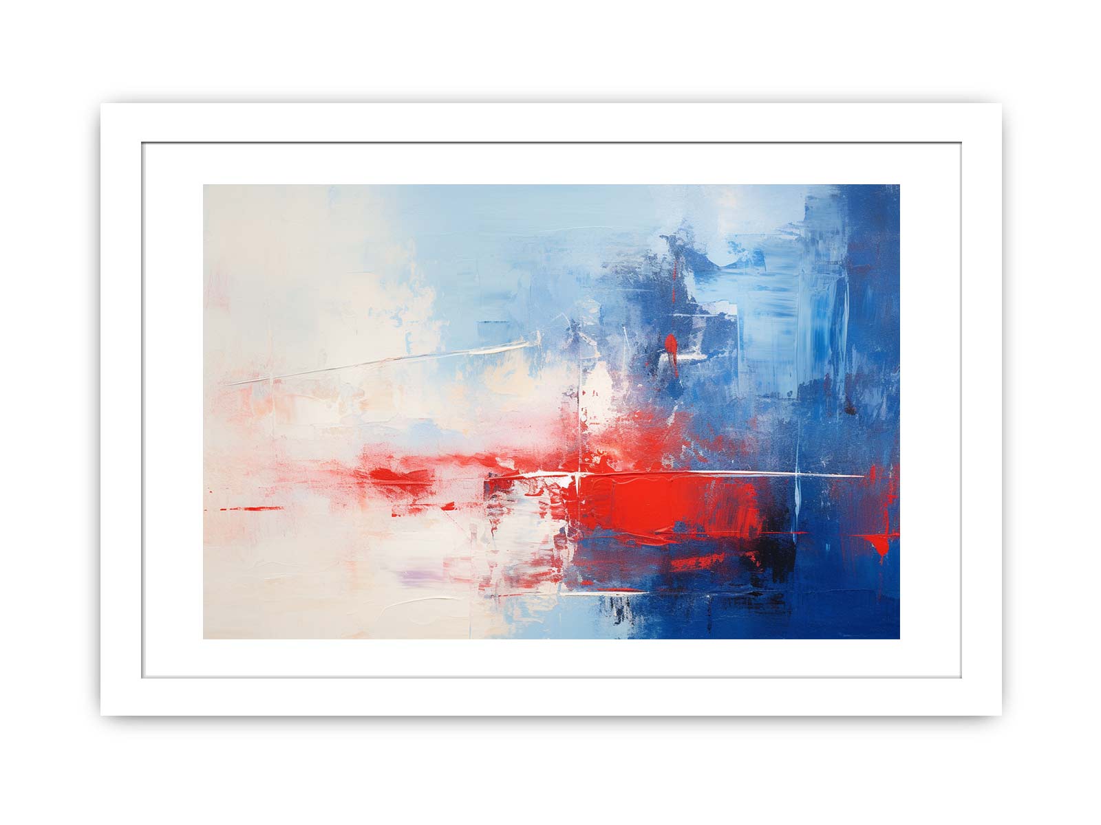 Blue Red Abstract
