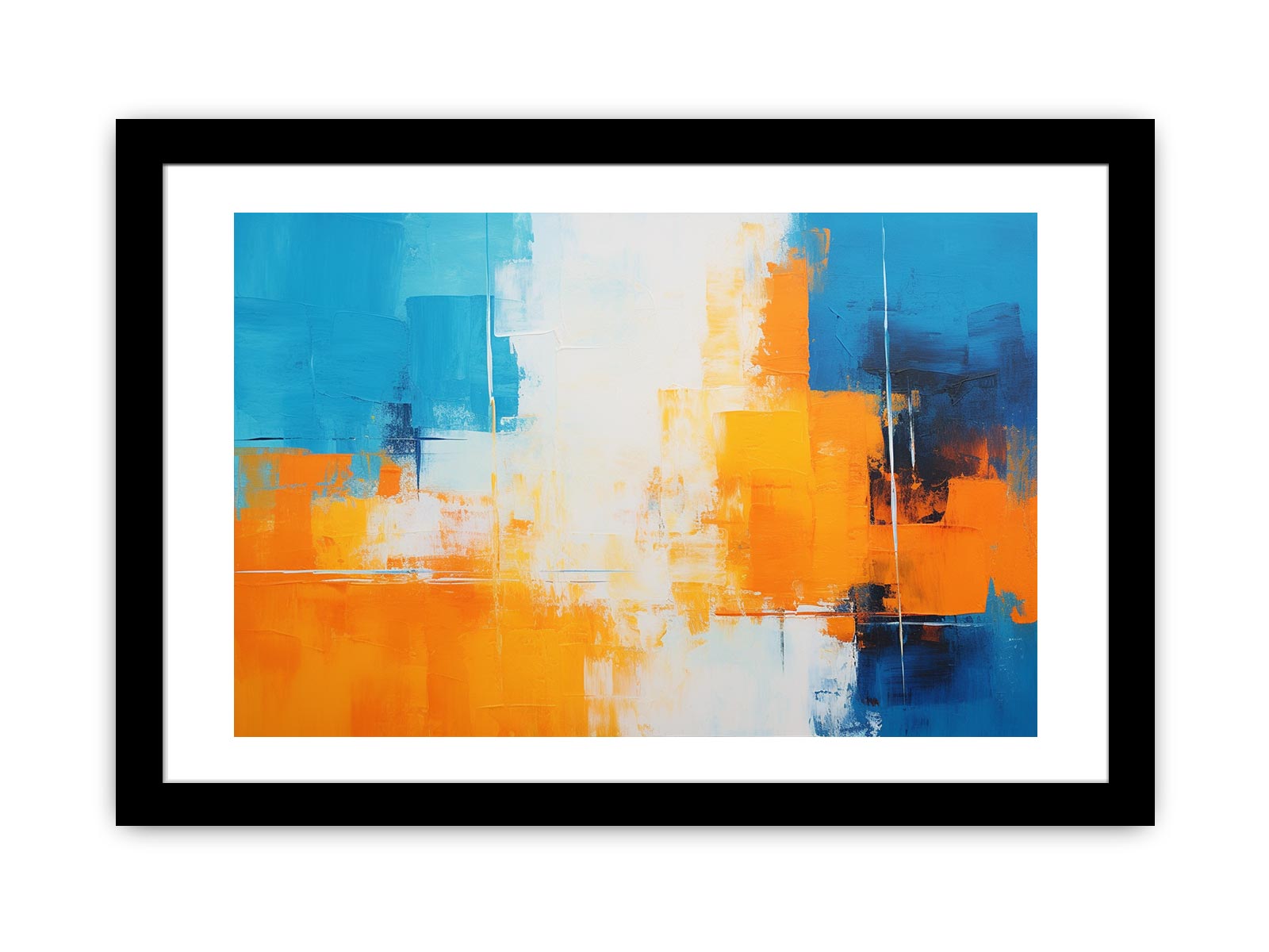 Orange Blue Abstract