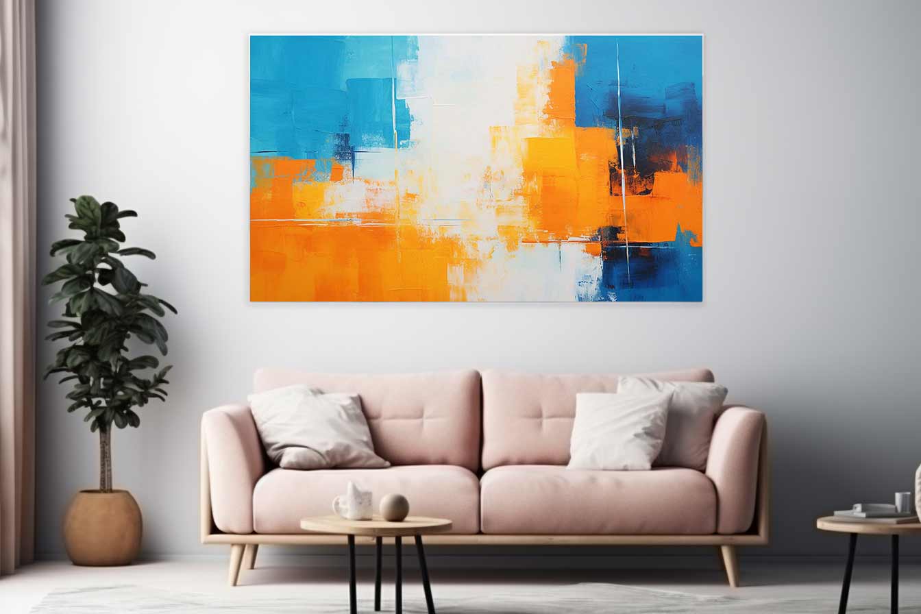 Orange Blue Abstract