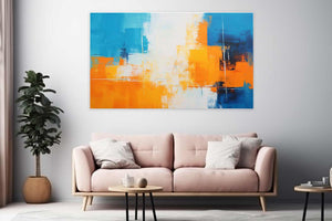 Orange Blue Abstract
