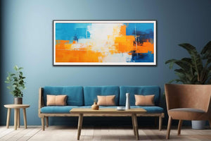 Orange Blue Abstract