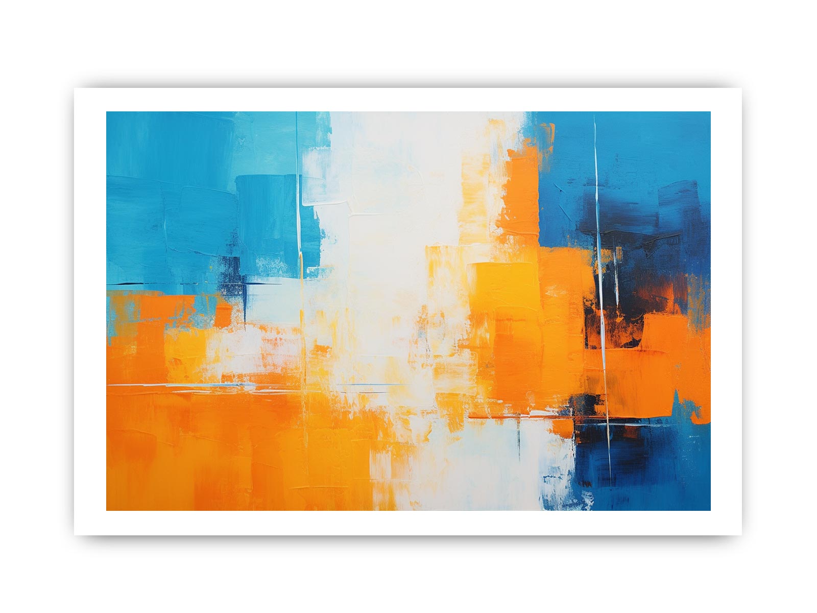 Orange Blue Abstract