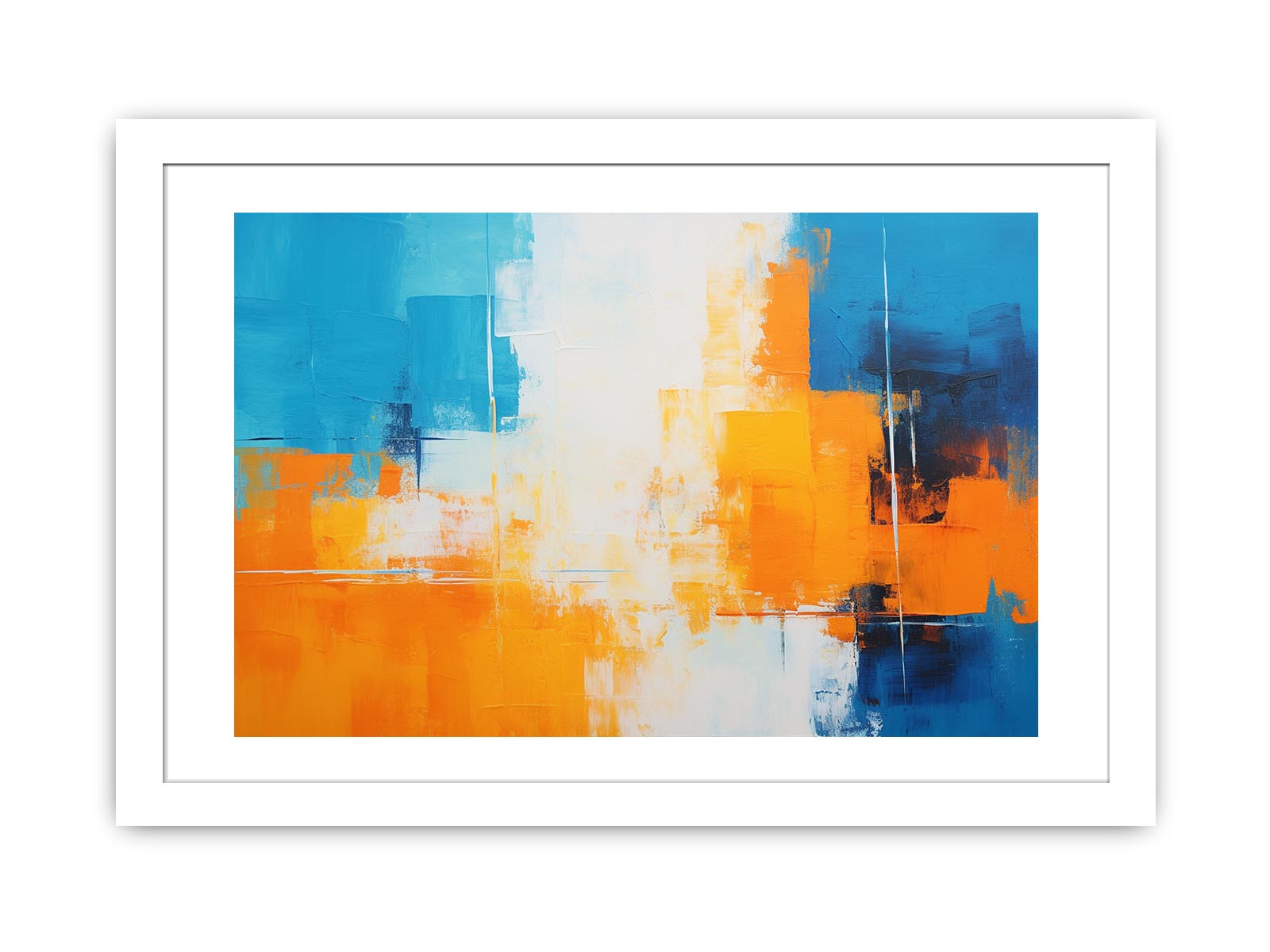 Orange Blue Abstract