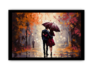 Couple Under Umbrella
