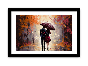 Couple Under Umbrella