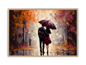 Couple Under Umbrella