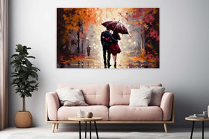 Couple Under Umbrella