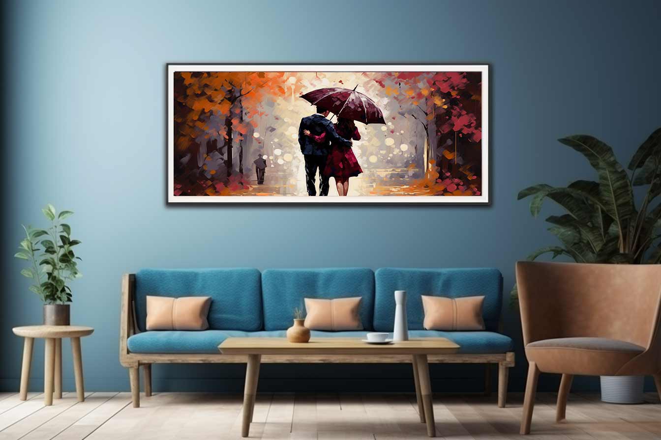 Couple Under Umbrella