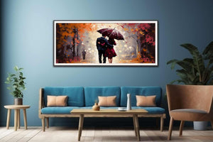 Couple Under Umbrella