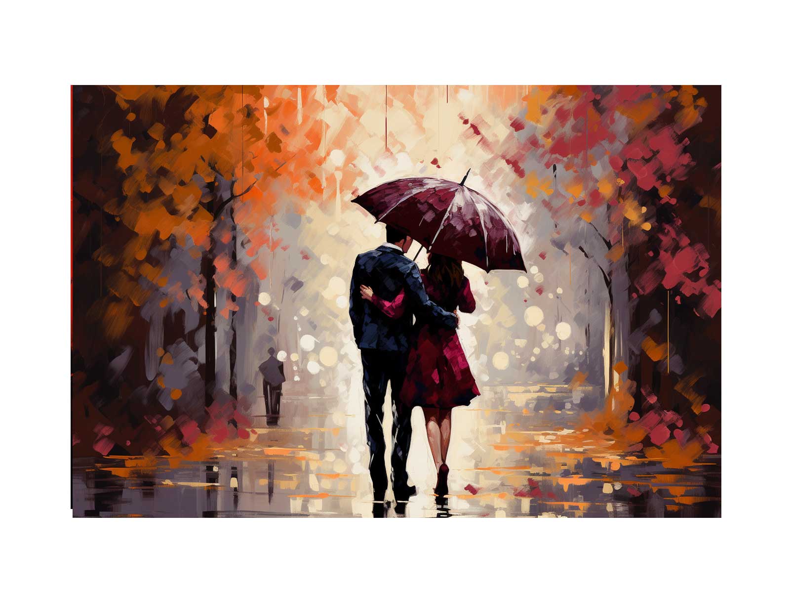 Couple Under Umbrella
