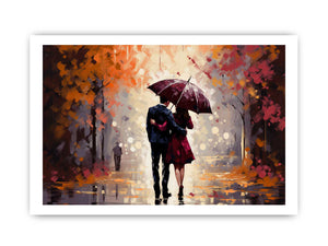 Couple Under Umbrella