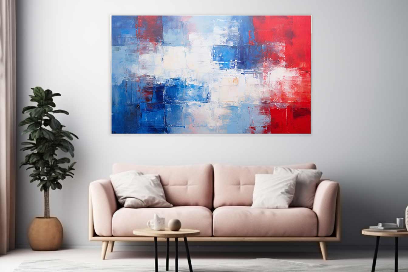 Blue Red  Abstract