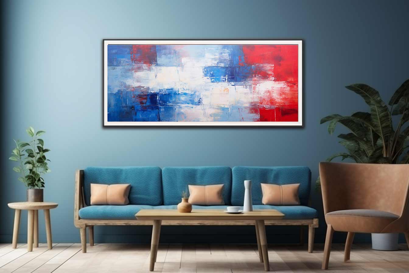 Blue Red  Abstract