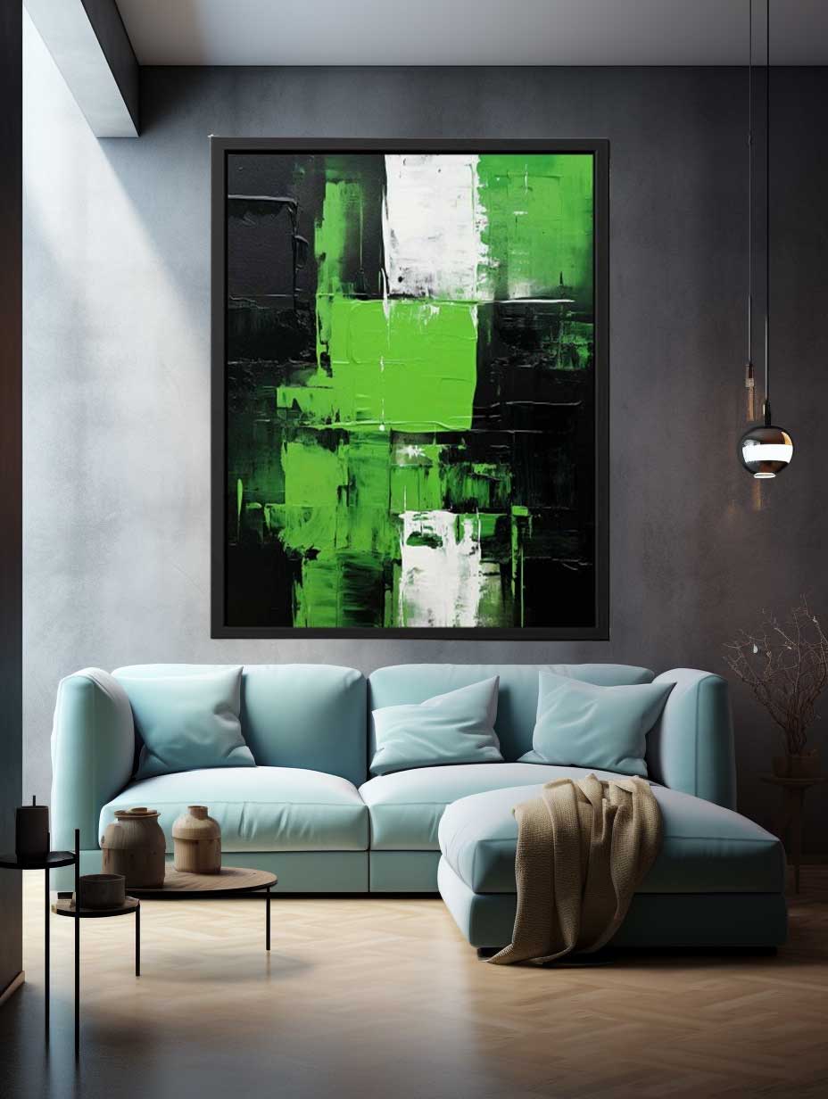 Black Green Abstract