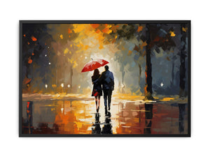 Couple Under Umbrella  Art