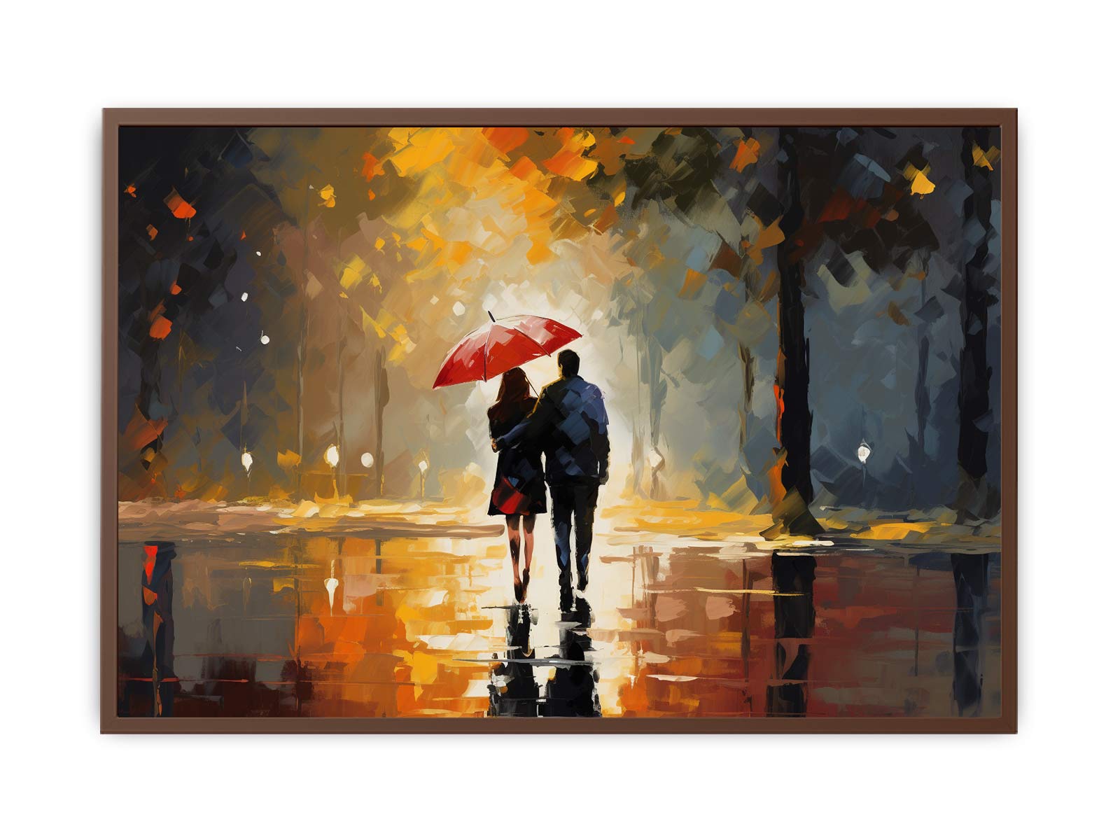 Couple Under Umbrella  Art