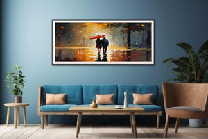 Couple Under Umbrella  Art