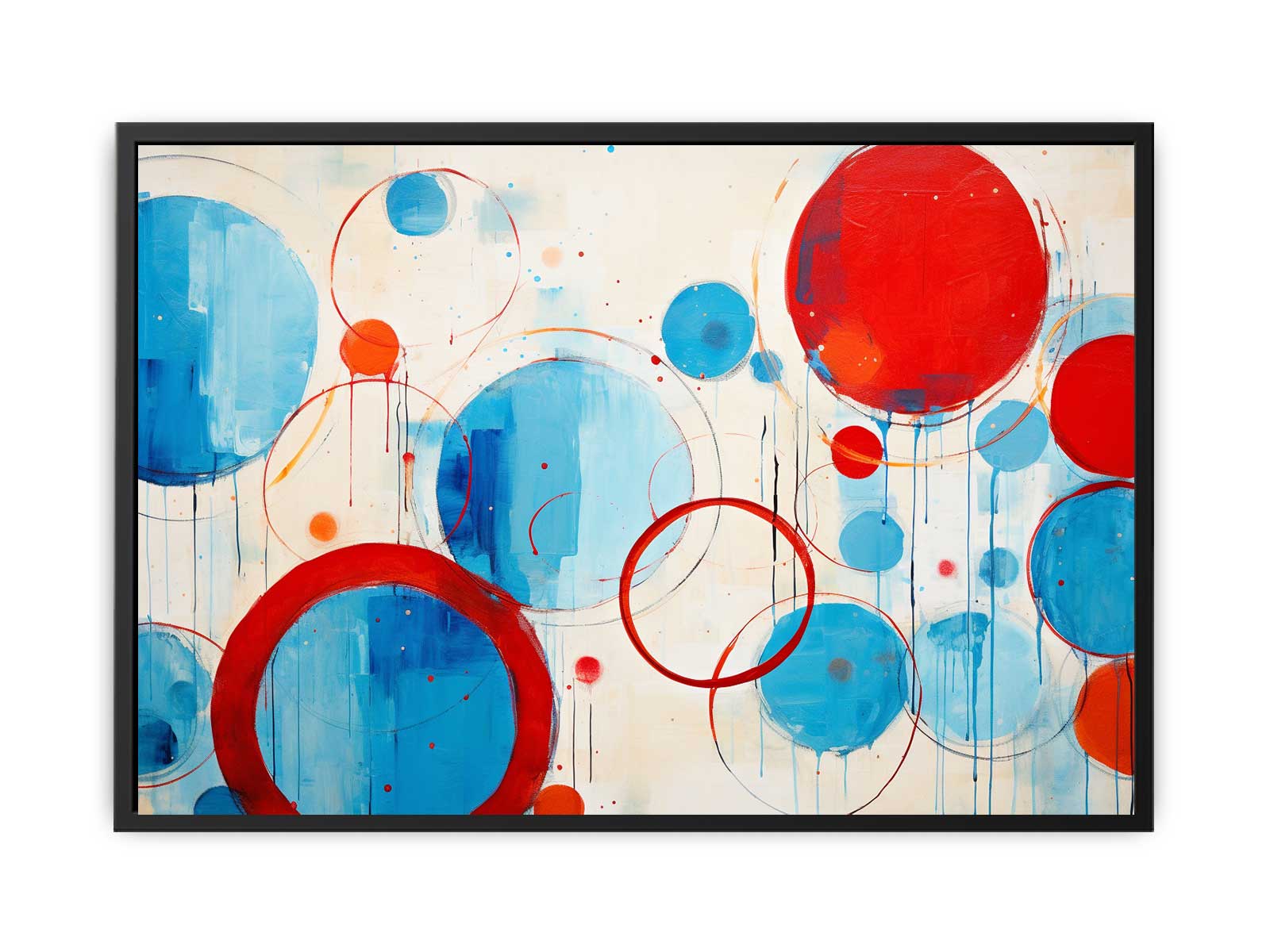 Blue Red Circle Abstract