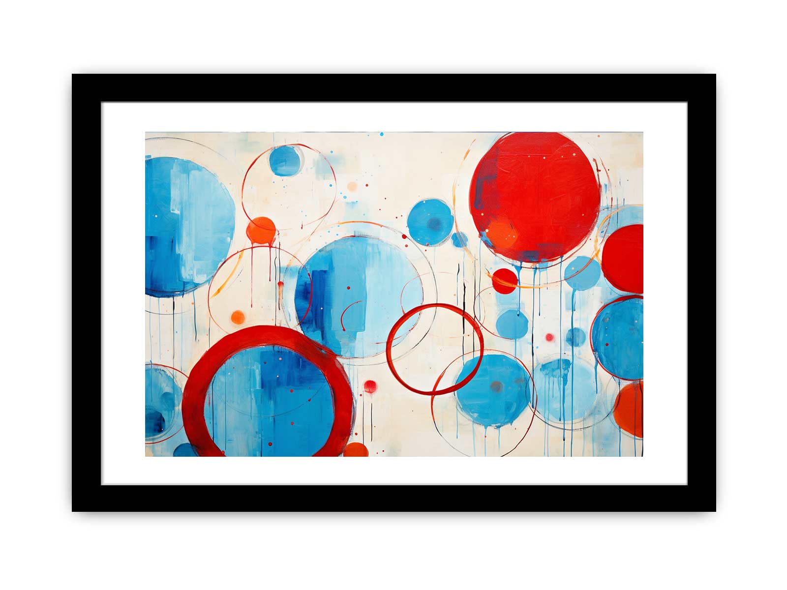 Blue Red Circle Abstract
